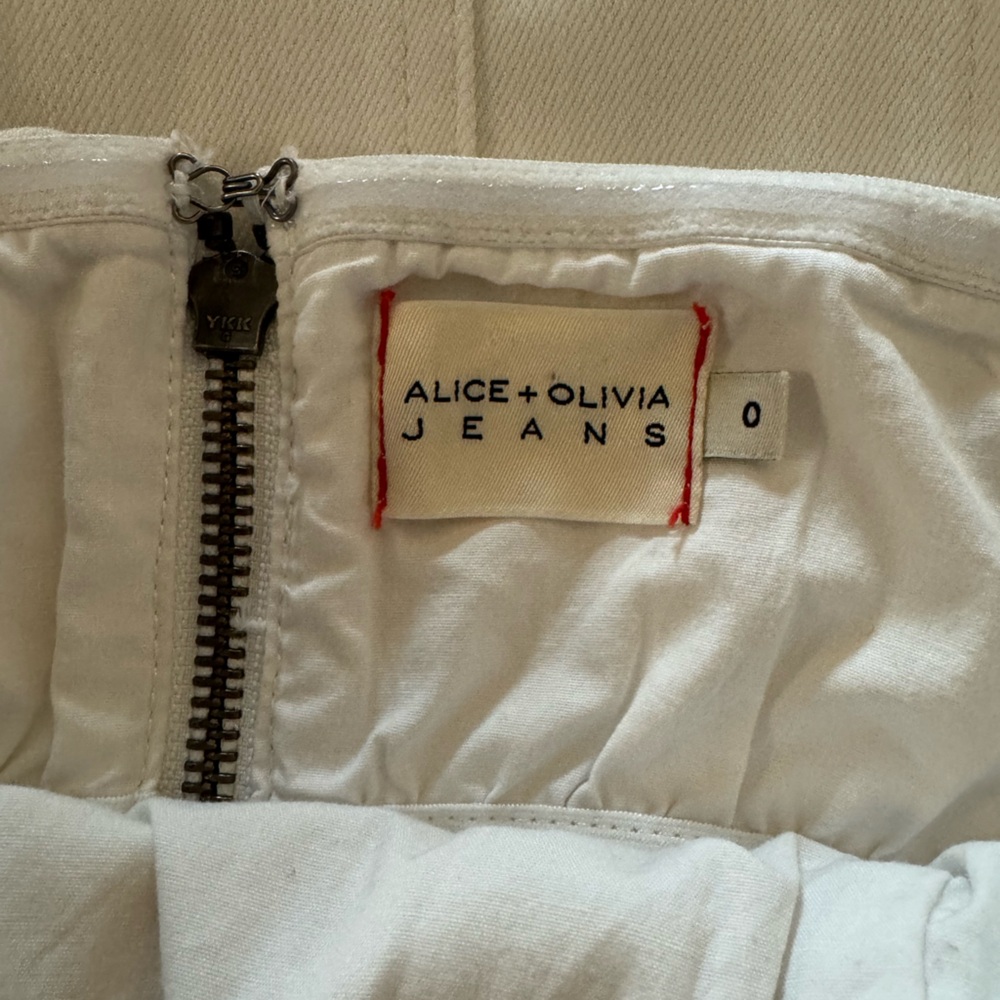 Alice + Olivia Palmer Strapless Denim Mini Dress - Picture 4 of 4